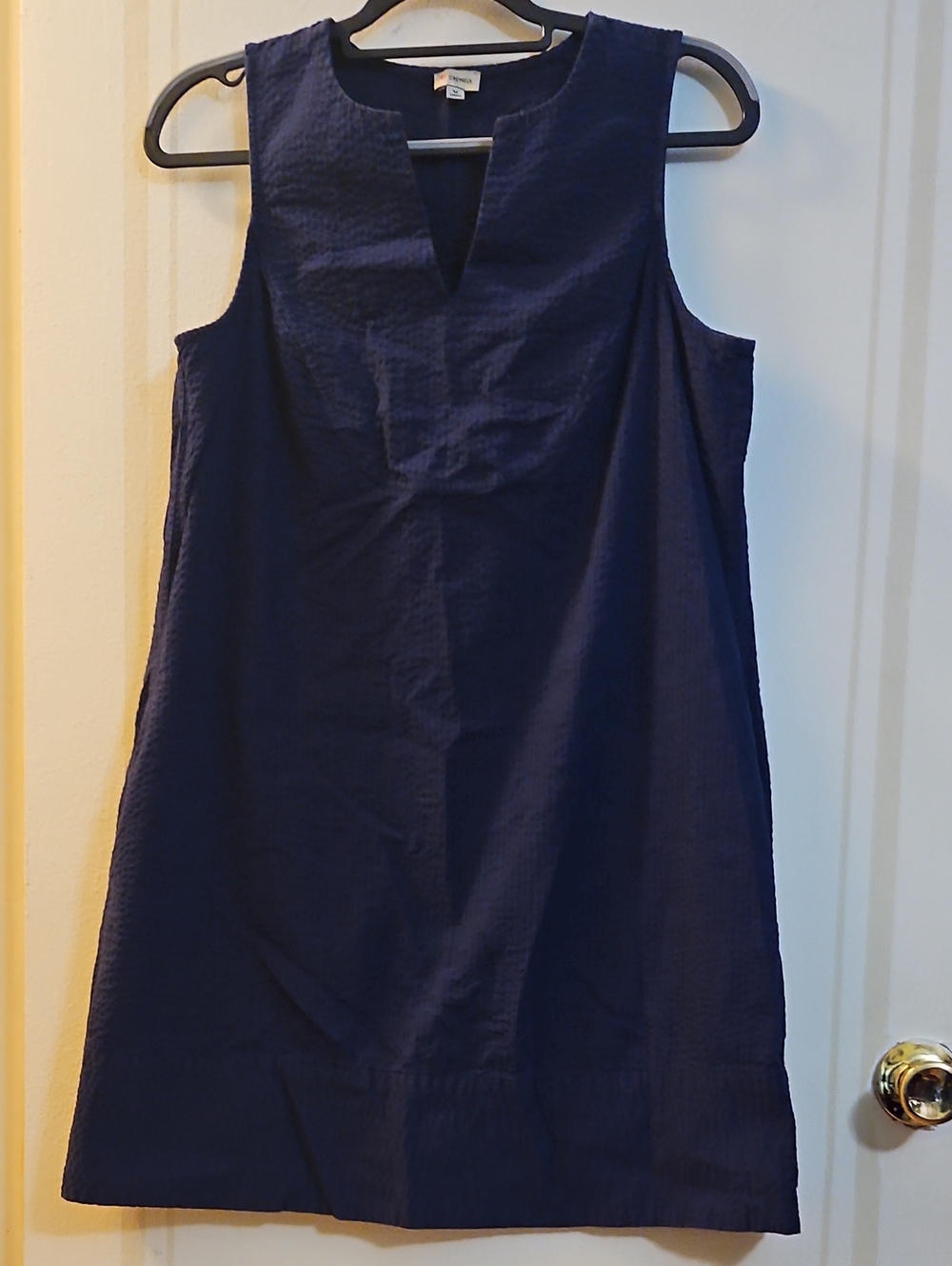 Daniel Cremieux Navy Seersucker Sleeveless Shift